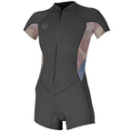 O'Neill Womens Bahia 2/1mm FZ Shortie  - Graphite/Desert Bloom