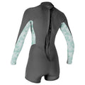 O'Neill Womens Bahia 2/1mm BZ L/S Shortie - Graphite/Mirage Trop