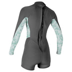 O'Neill Womens Bahia 2/1mm BZ L/S Shortie - Graphite/Mirage Trop