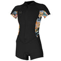 O'Neill Womens Bahia 2/1mm FZ Shortie - Black/Demifloral/Demiflor