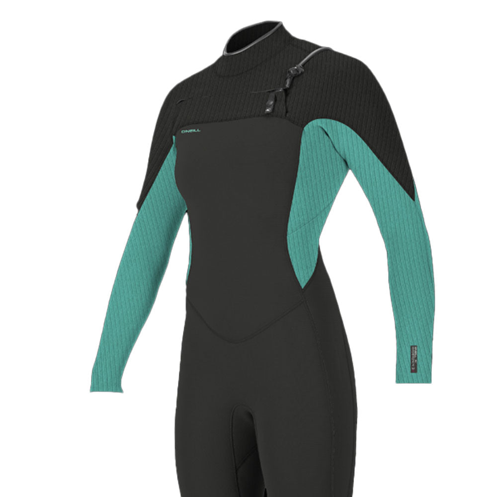 O'Neill Womens Hyperfreak 3/2+mm CZ Summer Wetsuit - Raven/Opal