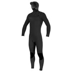 O'Neill Hyperfreak 4/3+mm C/Z Full Wetsuit With Hood - Black/Black