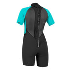 O'Neill Womens Reactor 2 2mm BZ Shorty Wetsuit - Black/Light Aqua