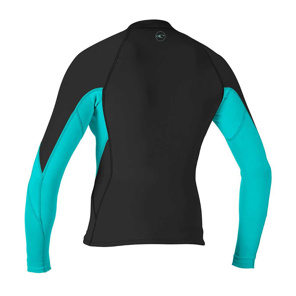 O'Neill Womens Reactor2 1.5mm FZ Wetsuit Jacket - Black/Light Aqua