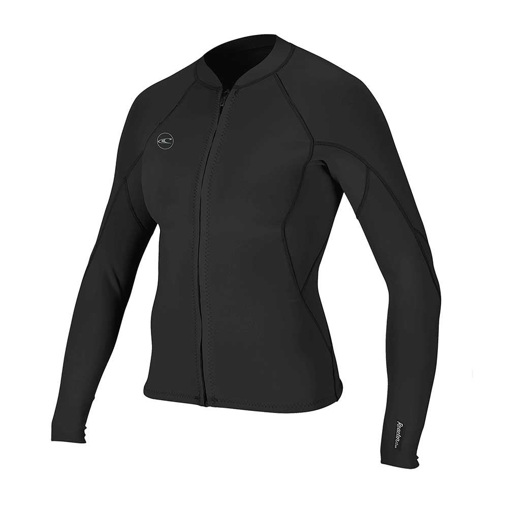 O'Neill Womens Reactor 2 1.5mm FZ Wetsuit Jacket - Black/Black