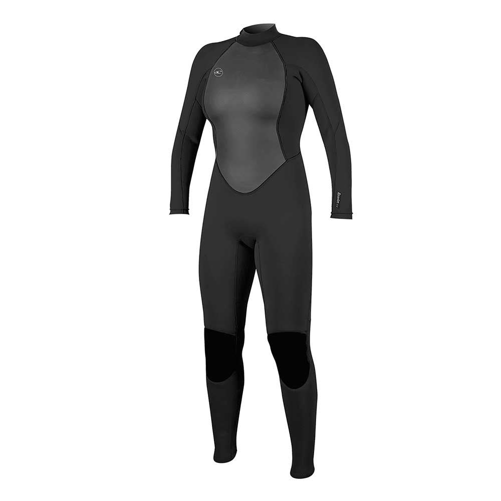 O'Neill Womens Reactor-2 3/2mm Back Zip Wetsuit - Black/Black