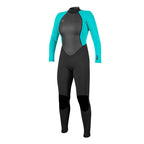 O'Neill Womens Reactor 2 3/2mm BZ Full Wetsuit - Black/Light Aqua
