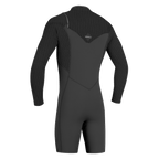 O'Neill Hyperfreak 2mm C/Z Long Sleeve Shortie - Black/Black