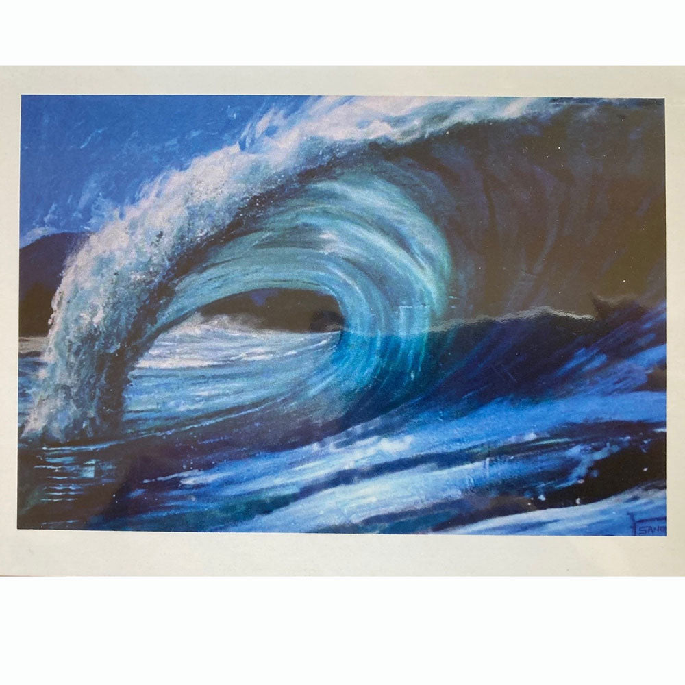 Retro gift card Sand Surf Art sufing surfer
