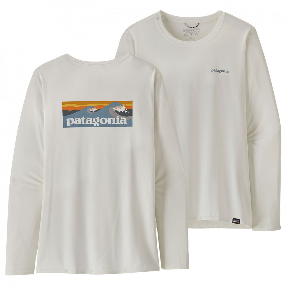 Patagonia Womens Cap Cool Daily Graphic L/S T-Shirt - Waters