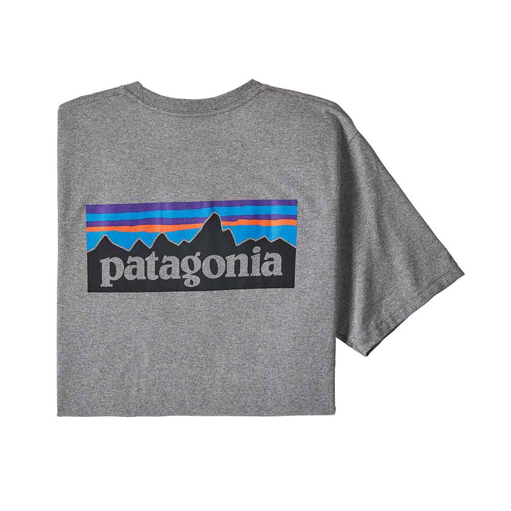 Patagonia P-6 Logo Pocket Responsibili-Tee  - Gravel Heather