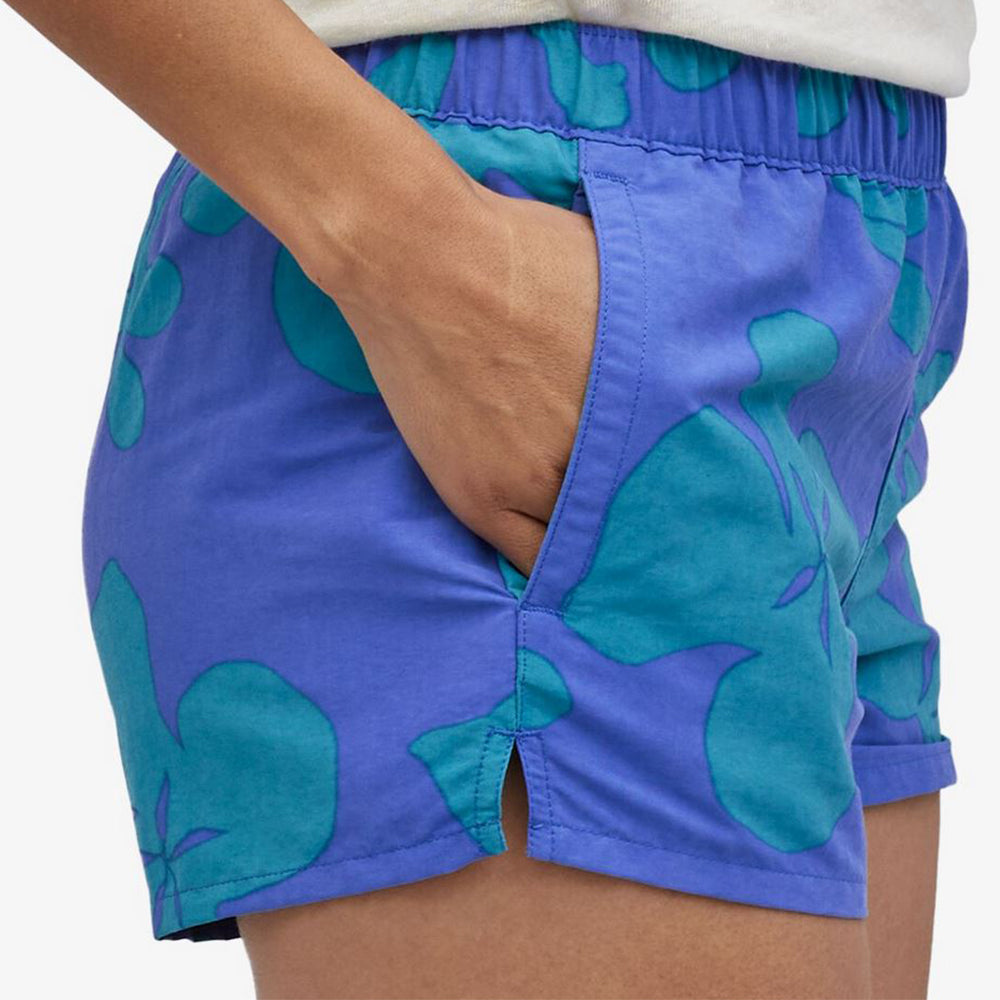 Patagonia Womens Barely Baggies Shorts  - Kalani Big: Float Blue