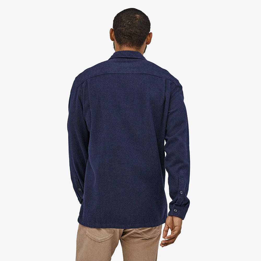 Patagonia Fjord Flannel Long Sleeved Shirt - Navy Blue
