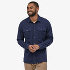 Patagonia Fjord Flannel Long Sleeved Shirt - Navy Blue