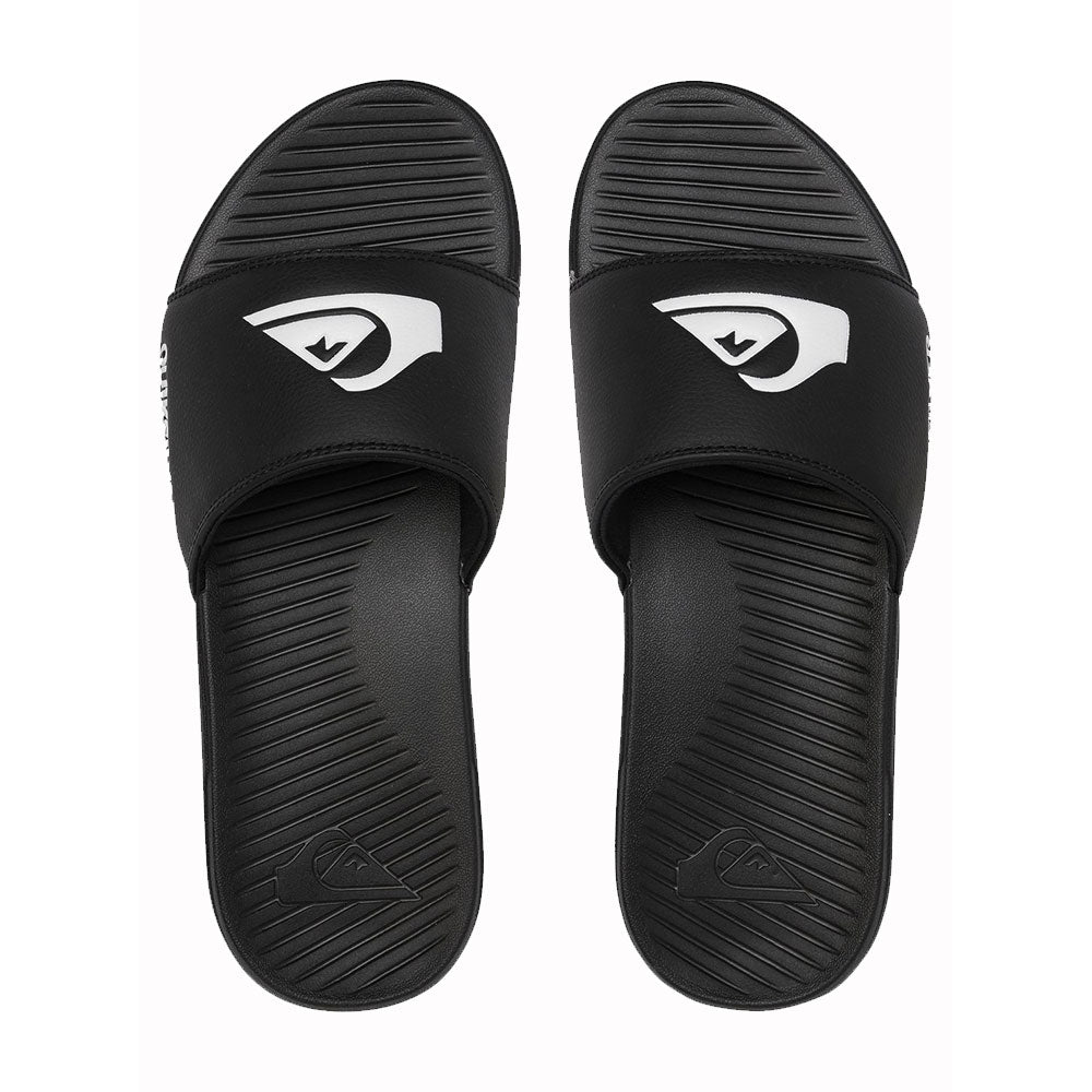 Quiksilver Bright Coast Slide Sandals - Black/White/Black