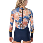 RipCurl Womens GBomb 1mm Madison Boyleg LongSleeved Shortie-Navy