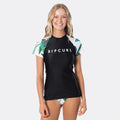 Rip Curl Womens Blanco Bay Relaxed SS UV Tee - Black/White