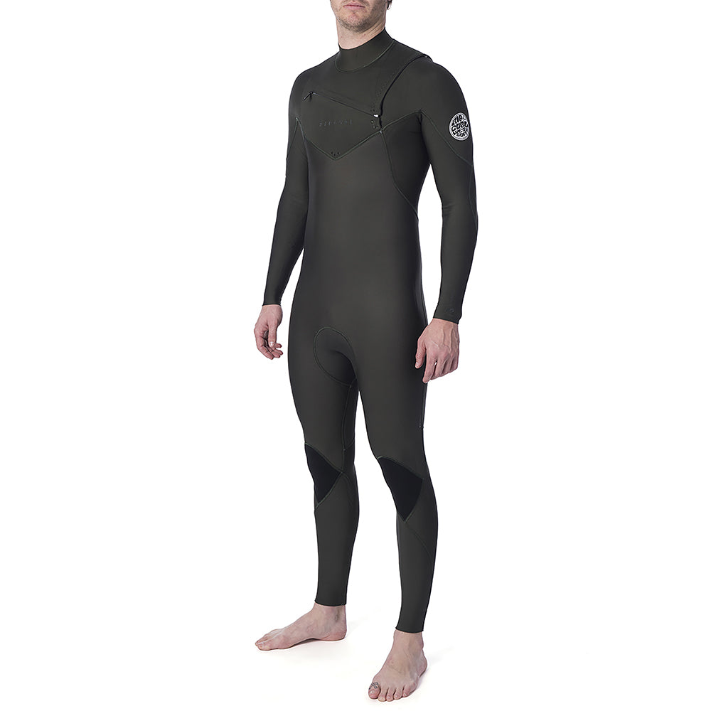 Rip Curl Dawn Patrol Performance 3/2mm Chest Zip Wetsuit - Khaki