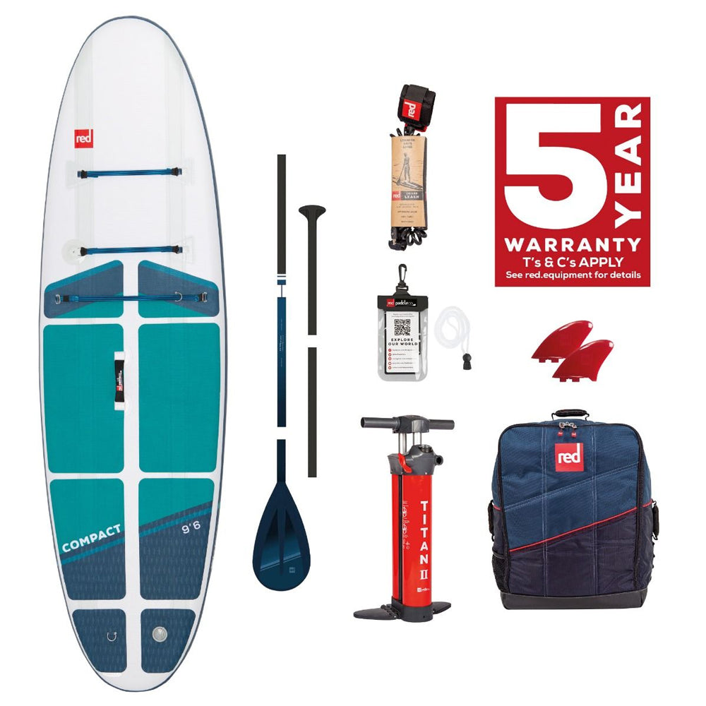 Red Paddle Co  9'6 Compact Inflatable SUP Package