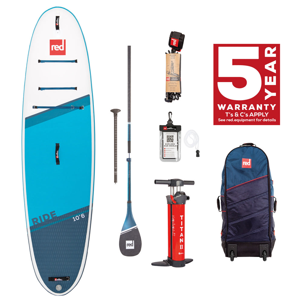 Red Paddle Co 10.6 Ride - Prime Inflatable SUP Package 2023