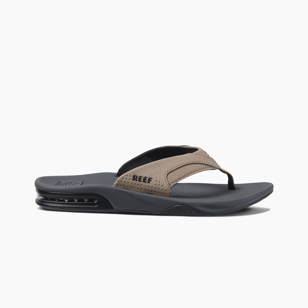 Reef Fanning Flip Flops  - Black/Tan