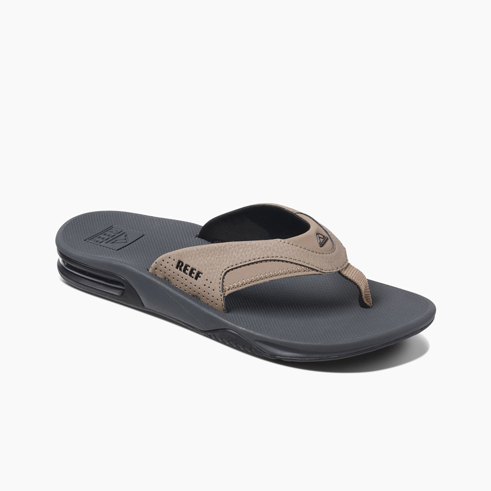 Reef Fanning Flip Flops  - Black/Tan