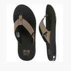 Reef Fanning Flip Flops  - Black/Tan