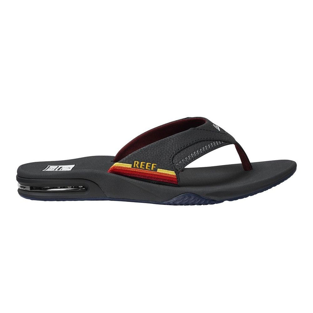 Reef Fanning Flip Flops - Grey/Ocean Sunset