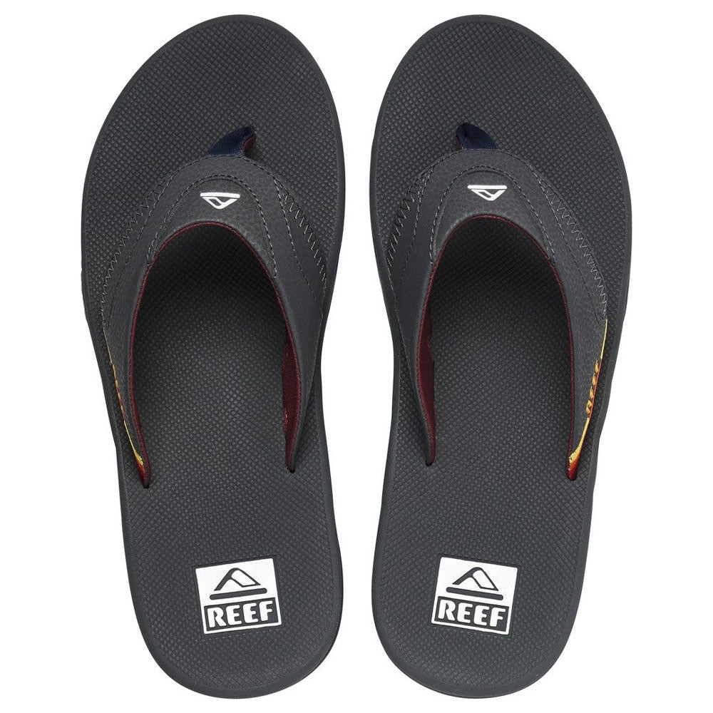 Reef Fanning Flip Flops - Grey/Ocean Sunset