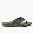 Reef Fanning Flip Flops - Olive Palm