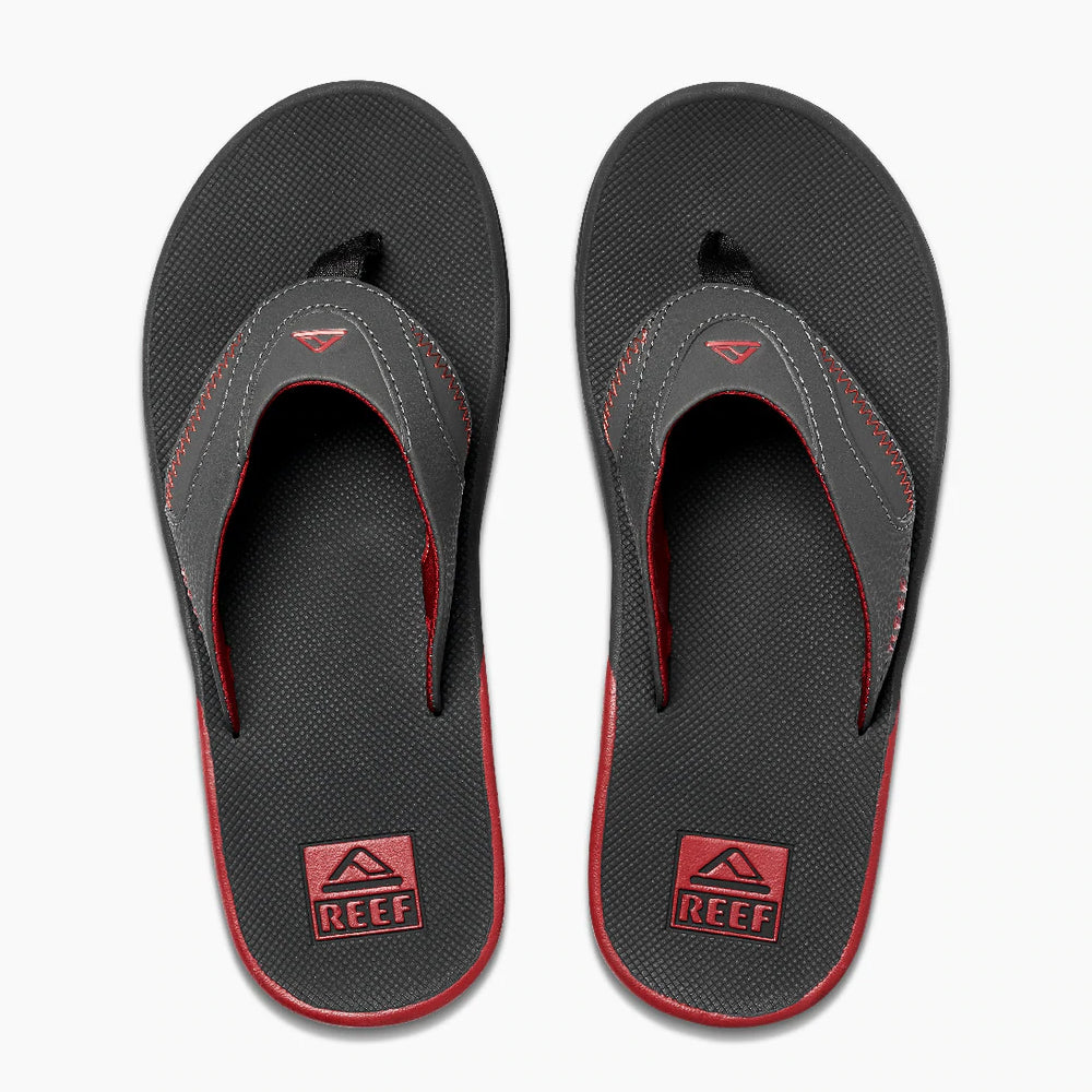 Reef Fanning Flip Flops  - Red/Raven