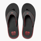 Reef Fanning Flip Flops  - Red/Raven