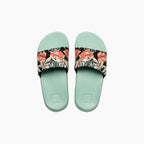 Reef Girls One Slide Sandals  - Mint Monstera