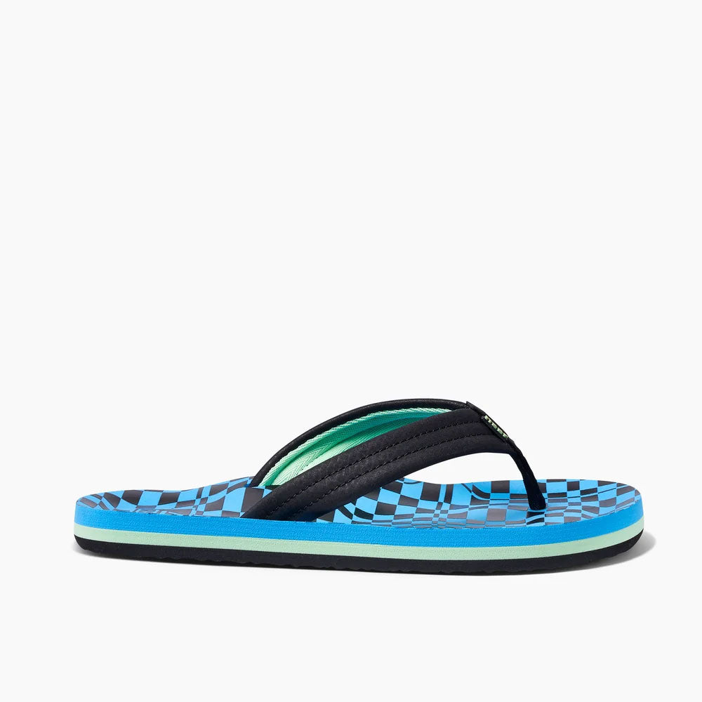 Reef Kids Ahi Flip Flops - Swell Checkers – Ocean Sports Boardridersguide