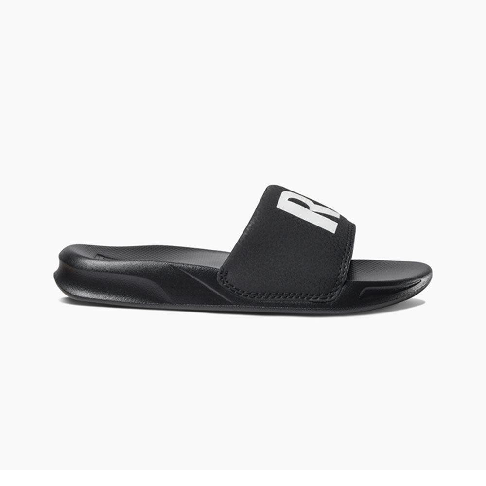 Reef Kids One Slide Sandals  - Black/White