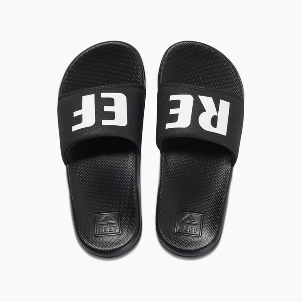 Reef Kids One Slide Sandals  - Black/White
