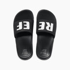 Reef Kids One Slide Sandals  - Black/White
