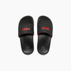 Reef Kids One Slide Sandals  - Black/Red
