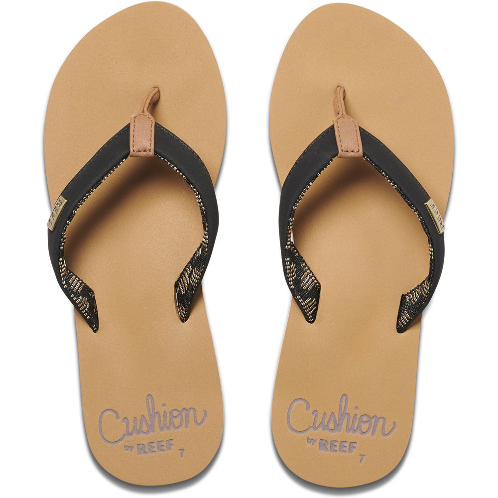 Reef Ladies Cushion Sands Flip Flops  - Black