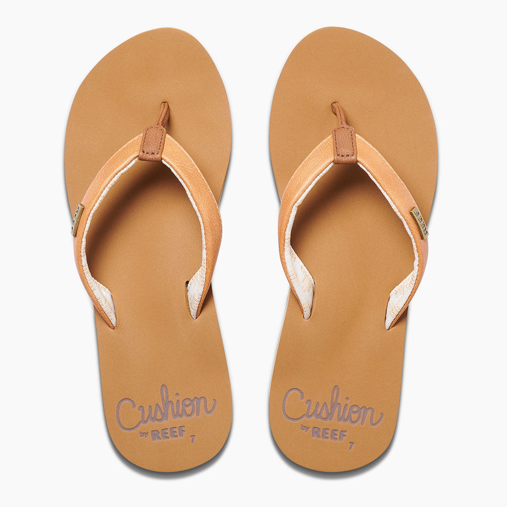 Reef Ladies Cushion Sands Flip Flops  - Natural