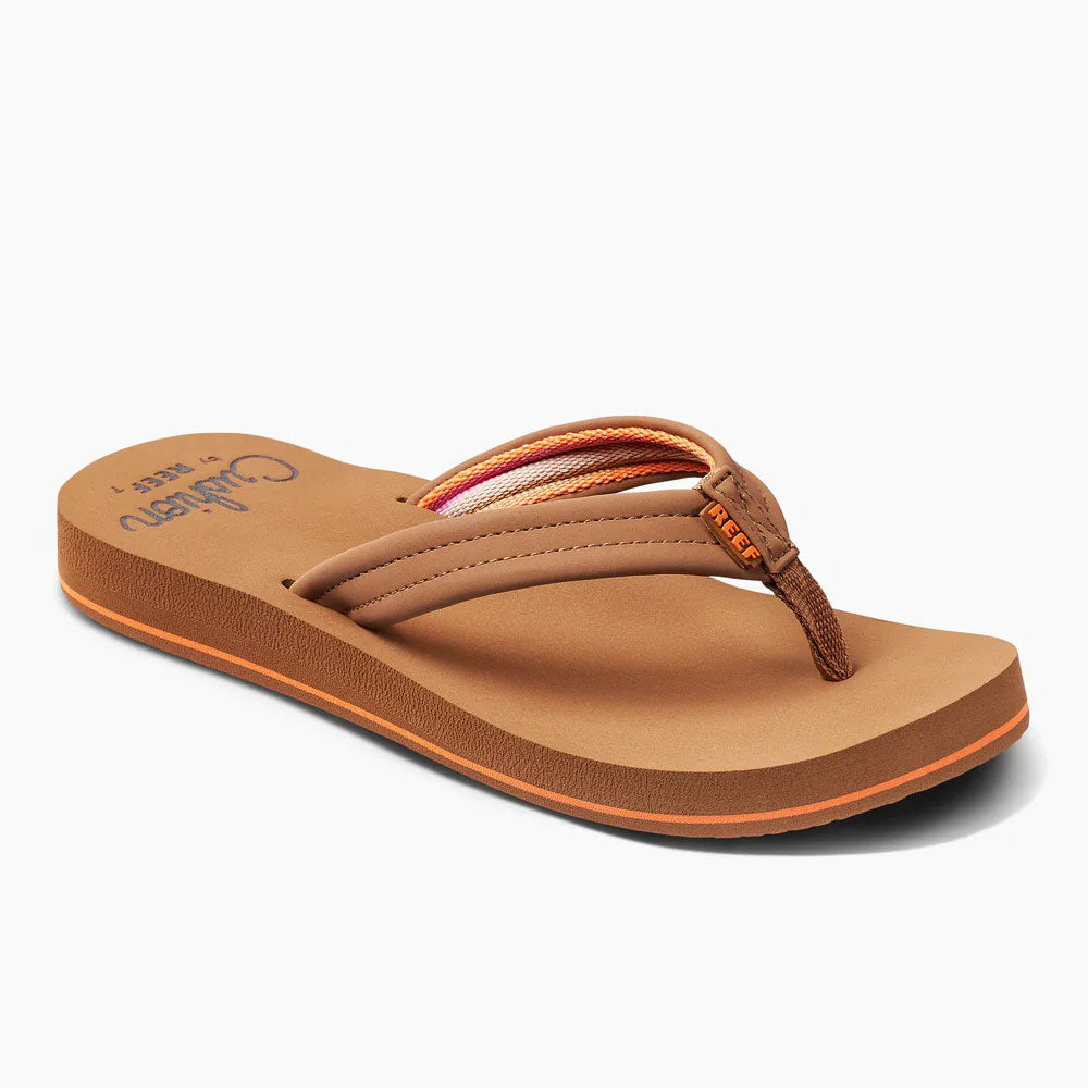 Reef Womens Cushion Breeze Flip Flops Tan Smoothie