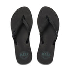 Reef Womens Ginger Flip Flops - Black/Black