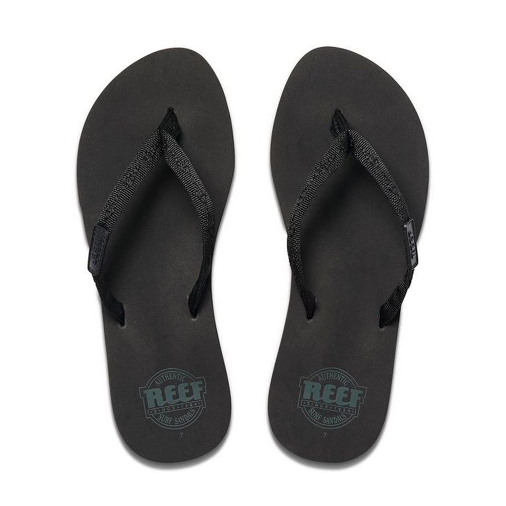 Reef Womens Ginger Flip Flops - Black/Black