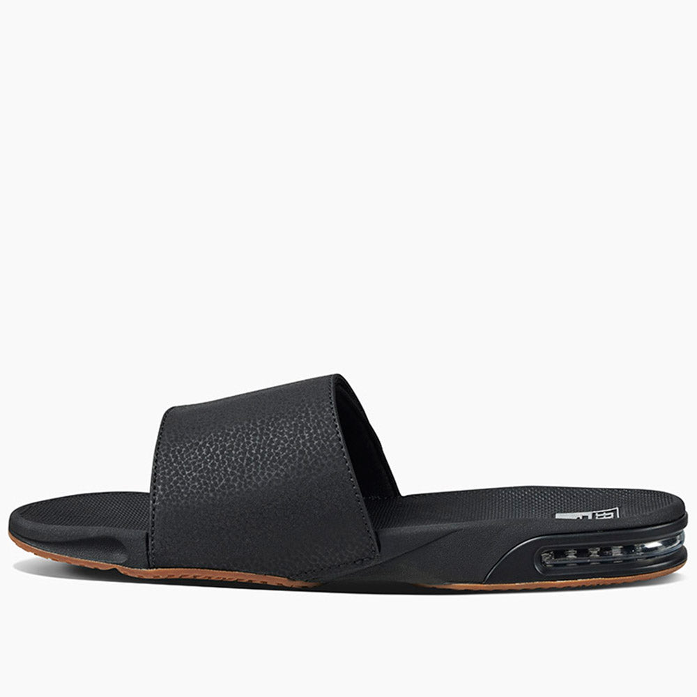 Reef Fanning Slide Sandal  - Black/Silver