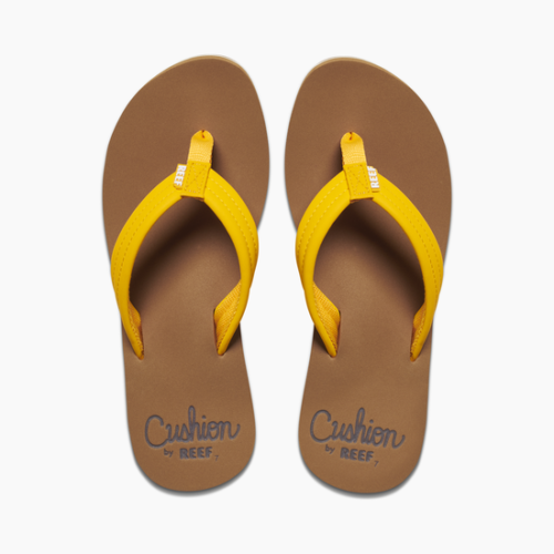 Reef Womens Cushion Breeze Flip Flops  - Saffron