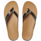Reef Womens Cushion Bounce Court Flip Flops - Black/Natural