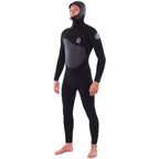 Rip Curl Flashbomb 5/4mm Hooded Chest Zip Winter Wetsuit  - Black