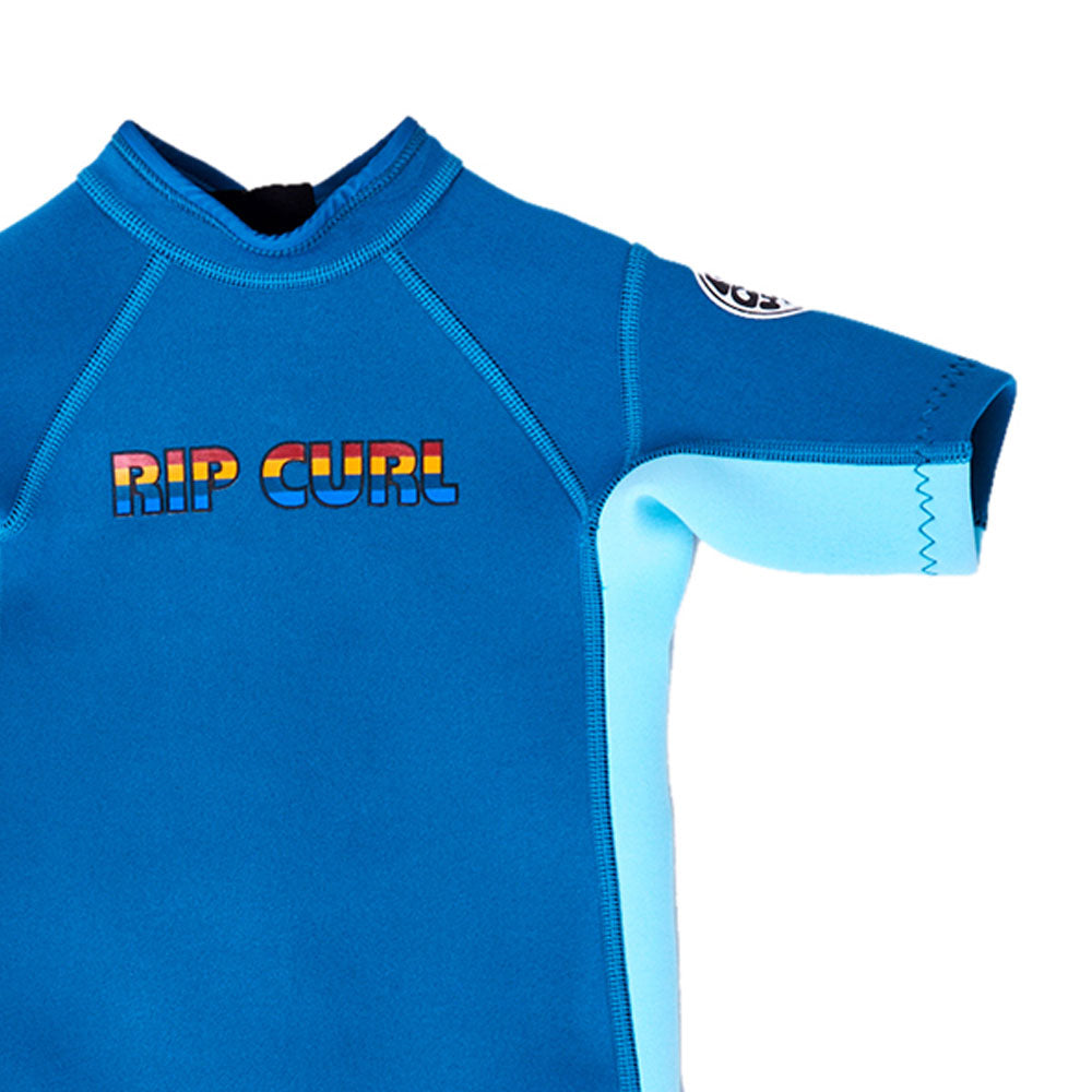 Rip Curl Junior Omega Back Zip Shortie Wetsuit  - Aqua