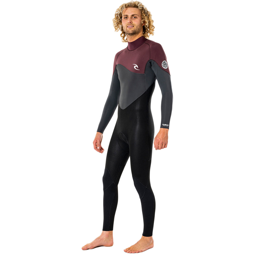 Rip Curl Omega 5/3mm Back Zip Winter Wetsuit  - Maroon