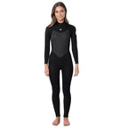 Rip Curl Womens Omega 3/2mm Back Zip Summer Wetsuit  - Black